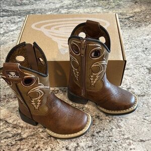 Twister Kids' Western Boots in Brown and Tan